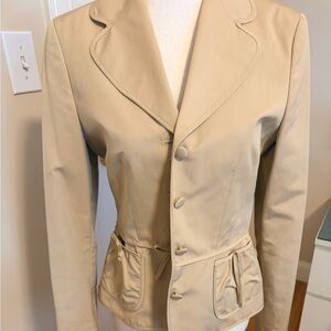 Tailored Cream Button-Front Blazer